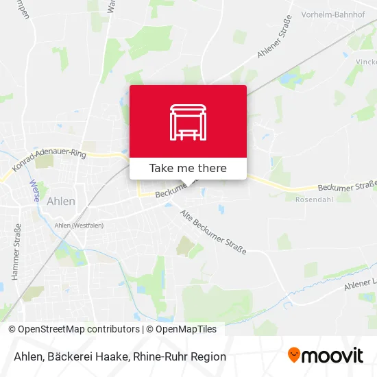 Карта Ahlen, Bäckerei Haake
