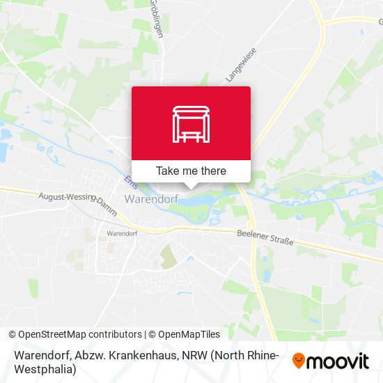 Warendorf, Abzw. Krankenhaus map