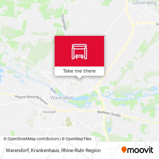 Warendorf, Krankenhaus map