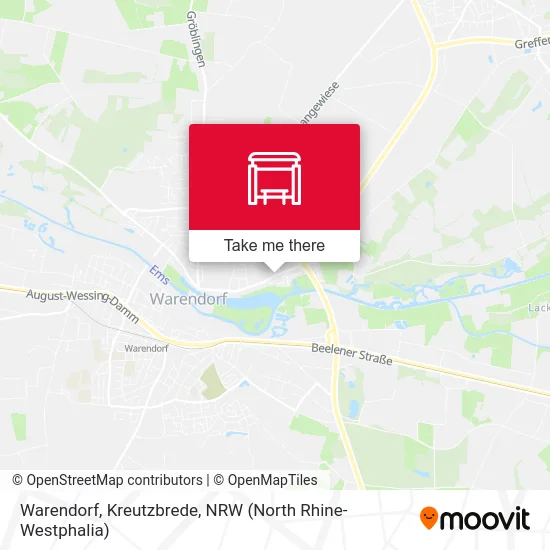 Warendorf, Kreutzbrede map