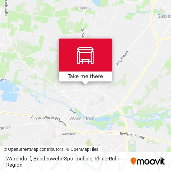 Warendorf, Bundeswehr-Sportschule map