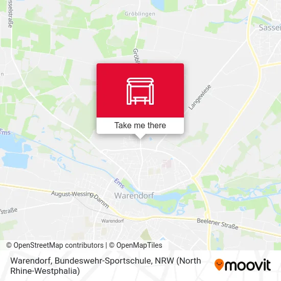 Warendorf, Bundeswehr-Sportschule map