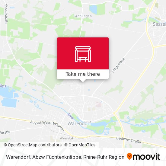 Warendorf, Abzw Füchtenknäppe map