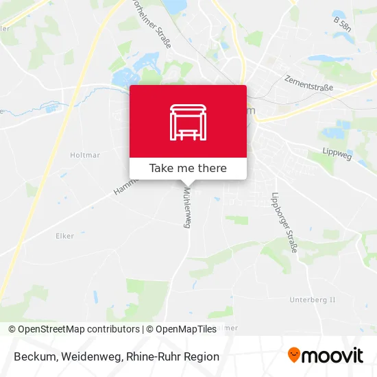 Карта Beckum, Weidenweg