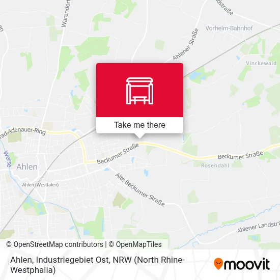 Ahlen, Industriegebiet Ost map