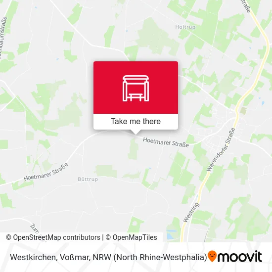 Westkirchen, Voßmar map