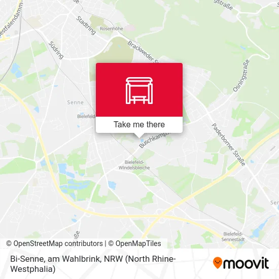 Bi-Senne, am Wahlbrink map