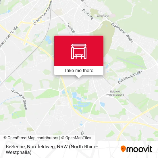 Bi-Senne, Nordfeldweg map