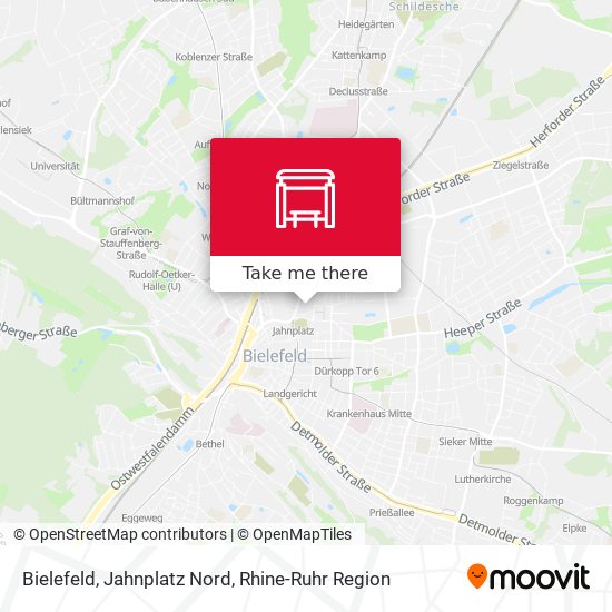 Bielefeld, Jahnplatz Nord map
