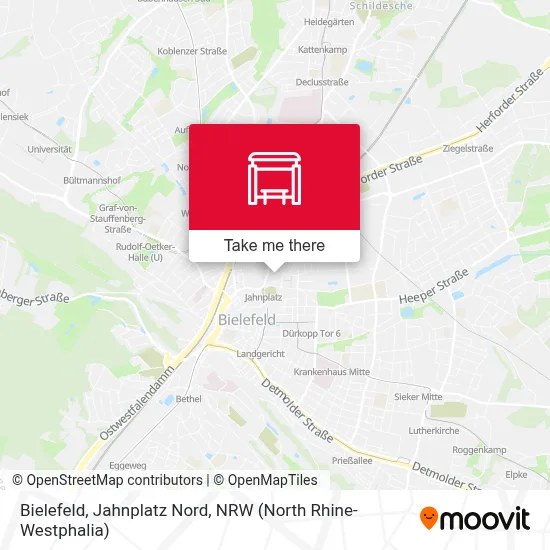 Bielefeld, Jahnplatz Nord map