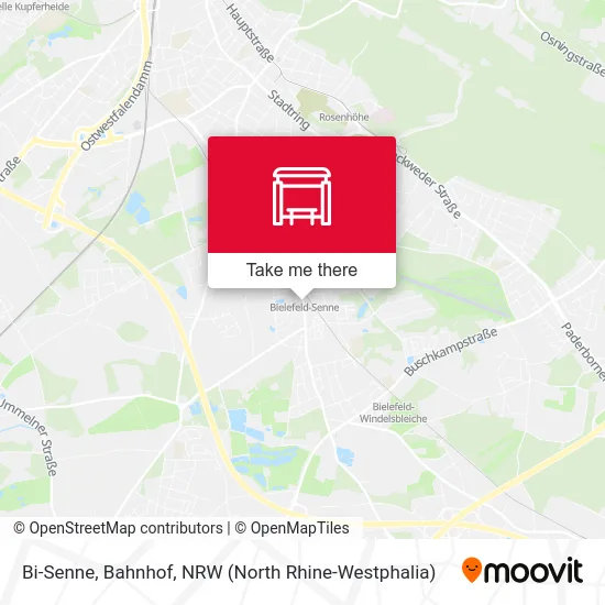 Bi-Senne, Bahnhof map