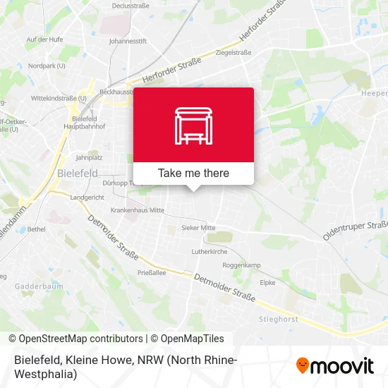 Bielefeld, Kleine Howe map