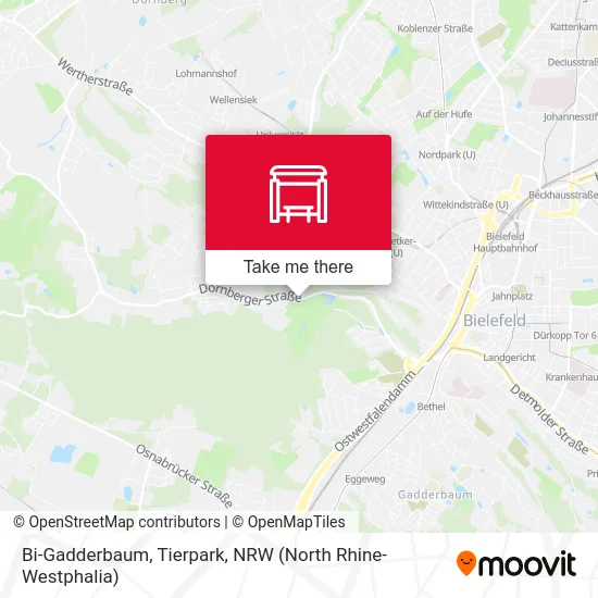 Bi-Gadderbaum, Tierpark map