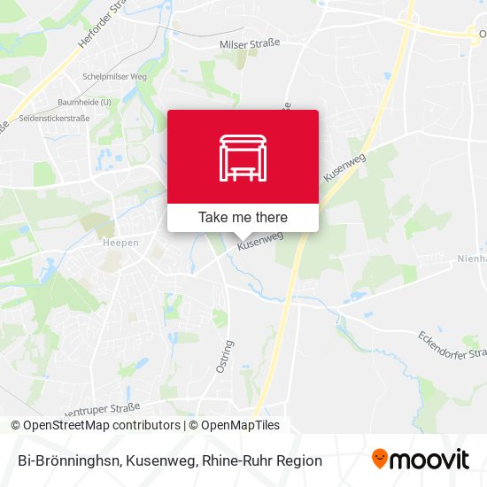 Bi-Brönninghsn, Kusenweg map