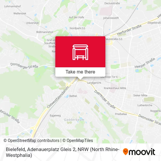 Bielefeld, Adenauerplatz Gleis 2 map