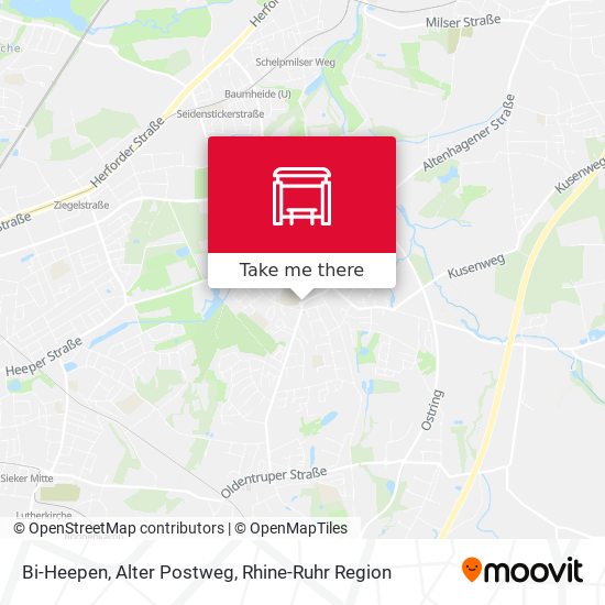 Bi-Heepen, Alter Postweg map