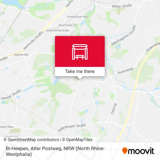 Bi-Heepen, Alter Postweg map