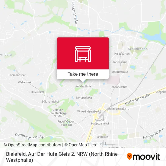 Bielefeld, Auf Der Hufe Gleis 2 map