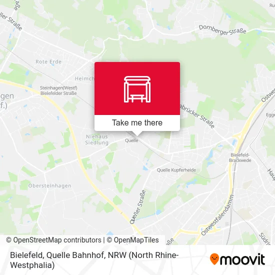 Bielefeld, Quelle Bahnhof map