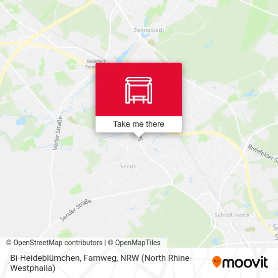 Bi-Heideblümchen, Farnweg map