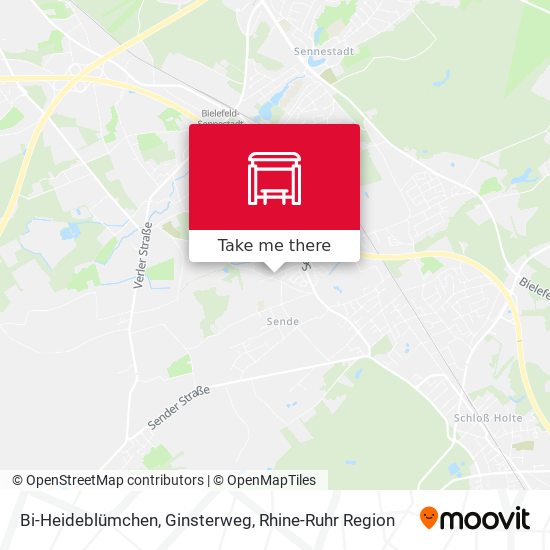 Bi-Heideblümchen, Ginsterweg map