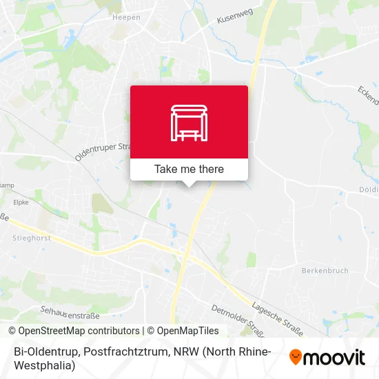 Bi-Oldentrup, Postfrachtztrum map