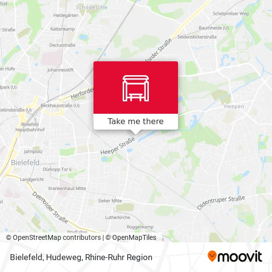 Карта Bielefeld, Hudeweg