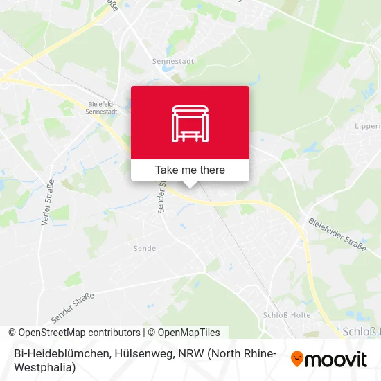 Bi-Heideblümchen, Hülsenweg map