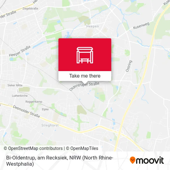 Bi-Oldentrup, am Recksiek map