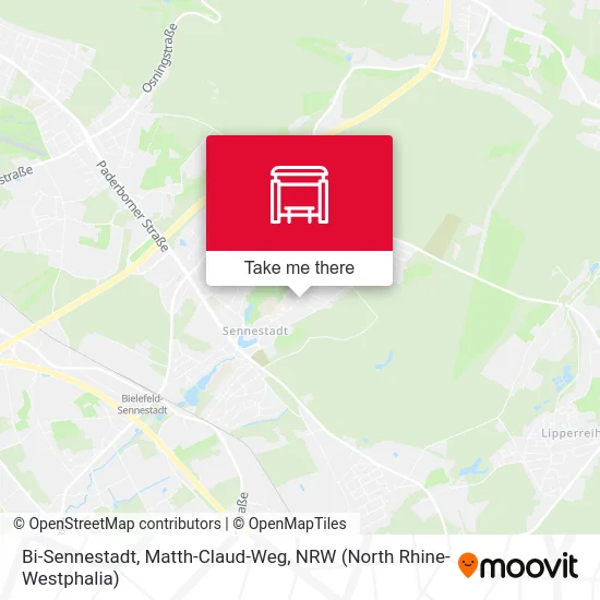 Bi-Sennestadt, Matth-Claud-Weg map