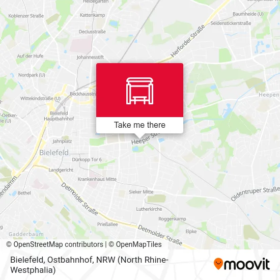 Bielefeld, Ostbahnhof map