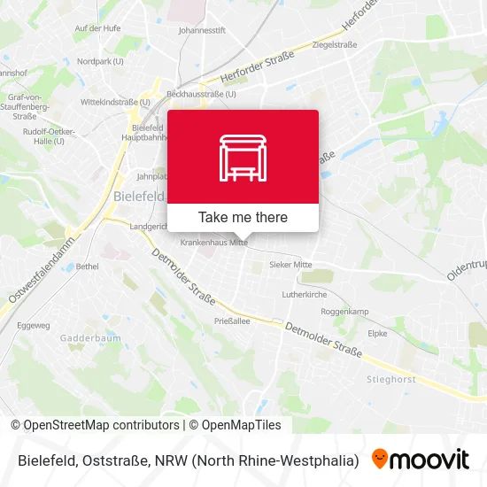 Bielefeld, Oststraße map