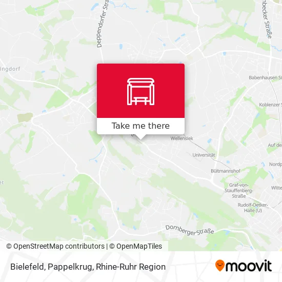 Карта Bielefeld, Pappelkrug