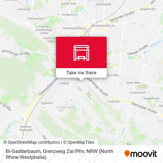 Bi-Gadderbaum, Grenzweg Zar / Phv map