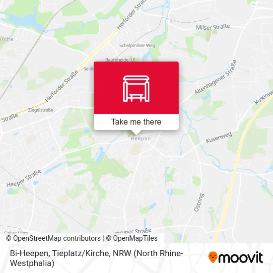 Bi-Heepen, Tieplatz/Kirche map