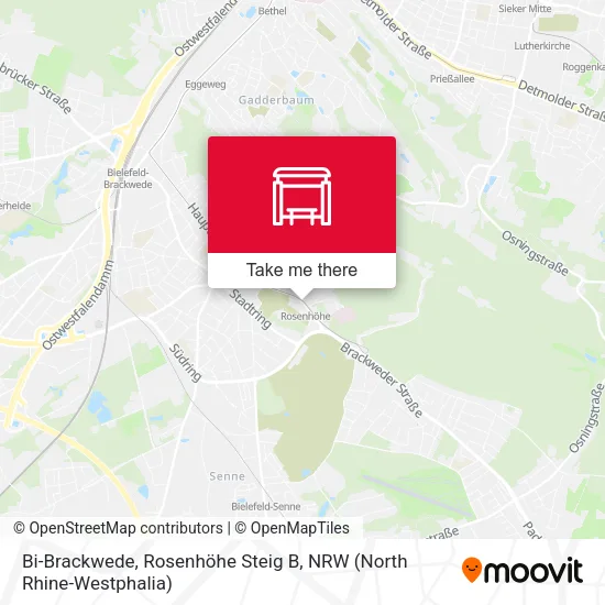 Карта Bi-Brackwede, Rosenhöhe Steig B