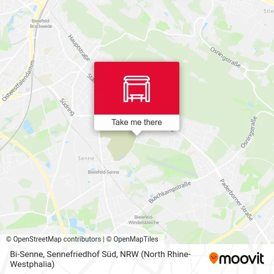 Bi-Senne, Sennefriedhof Süd map