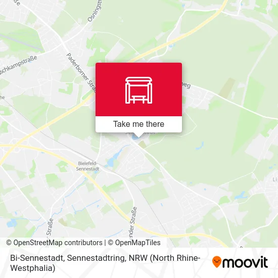 Bi-Sennestadt, Sennestadtring map