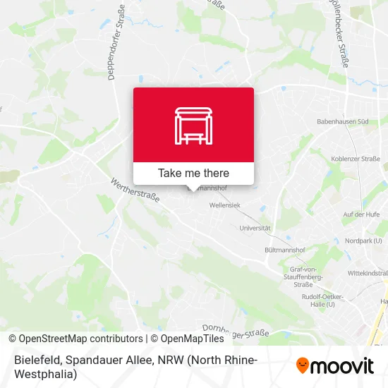 Bielefeld, Spandauer Allee map