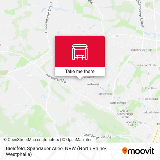 Bielefeld, Spandauer Allee map