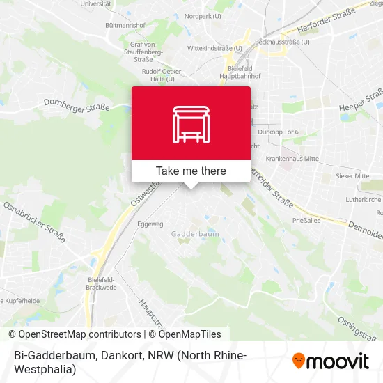 Bi-Gadderbaum, Dankort map