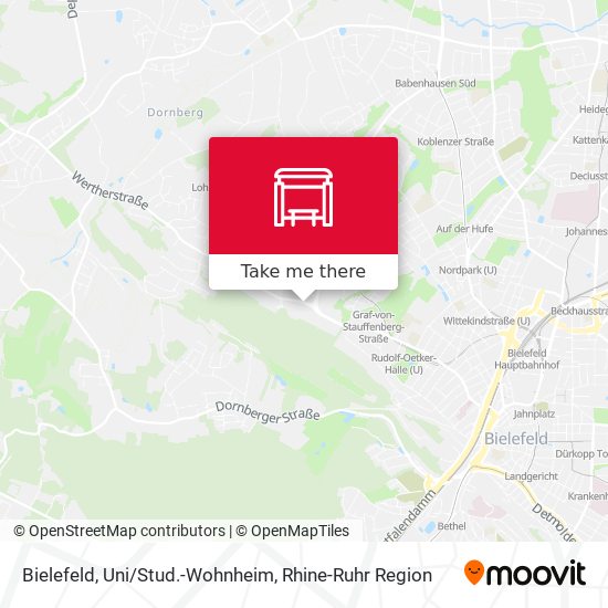 Bielefeld, Uni/Stud.-Wohnheim map