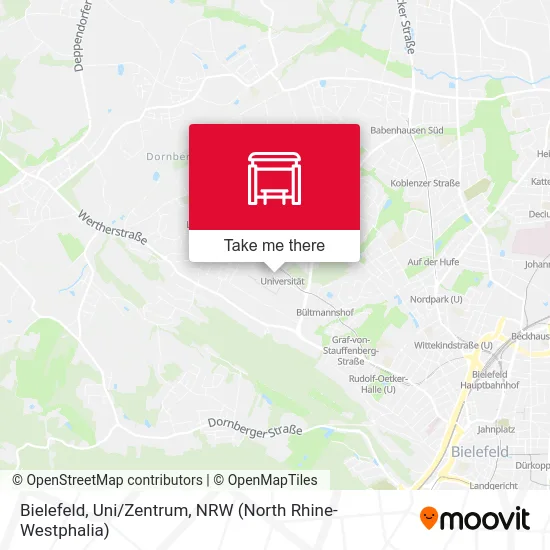 Bielefeld, Uni/Zentrum map