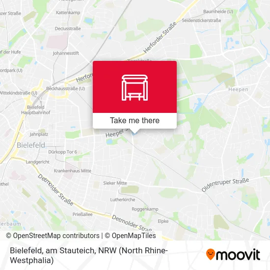 Bielefeld, am Stauteich map