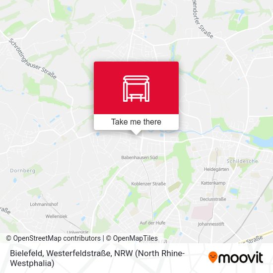 Bielefeld, Westerfeldstraße map