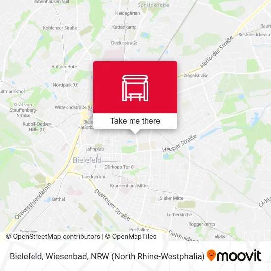 Bielefeld, Wiesenbad map