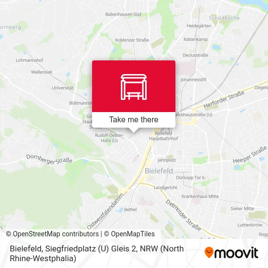 Bielefeld, Siegfriedplatz (U) Gleis 2 map