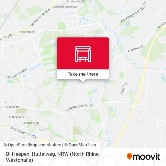 Bi-Heepen, Huttelweg map