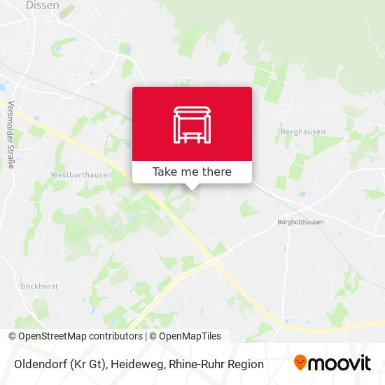 Карта Oldendorf (Kr Gt), Heideweg