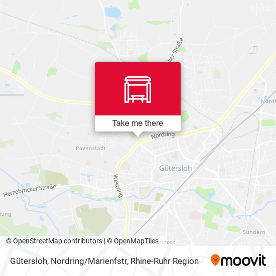 Gütersloh, Nordring/Marienfstr map